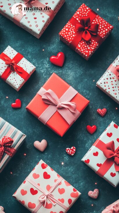 Handgemachte Geschenkboxen für Valentinstagsgeschenke

