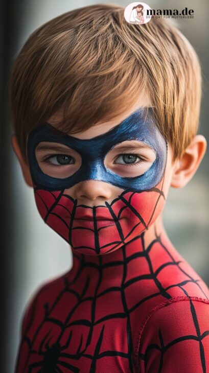 Gesichtsbemalung für Fasching im Kindergarten

