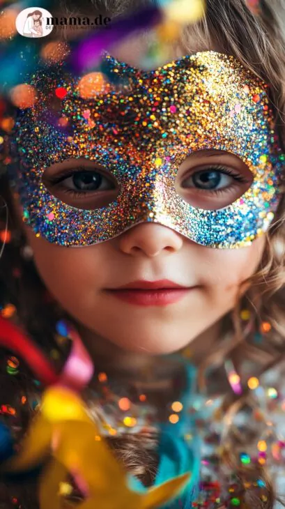 Glitzernde Augenmasken für Fasching basteln