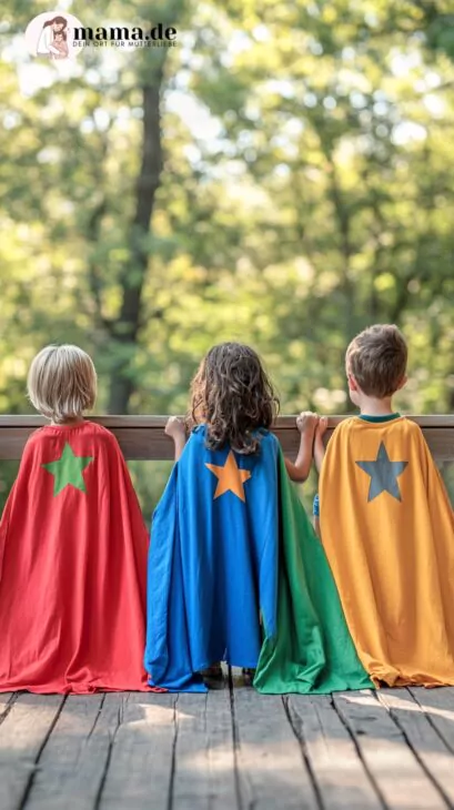 Superheldenumhänge aus alten T-Shirts basteln