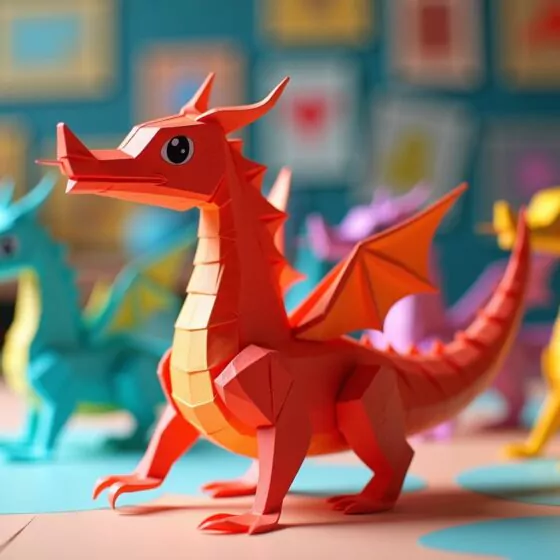 8 Drachen basteln Vorlagen für kreative Bastelzeit