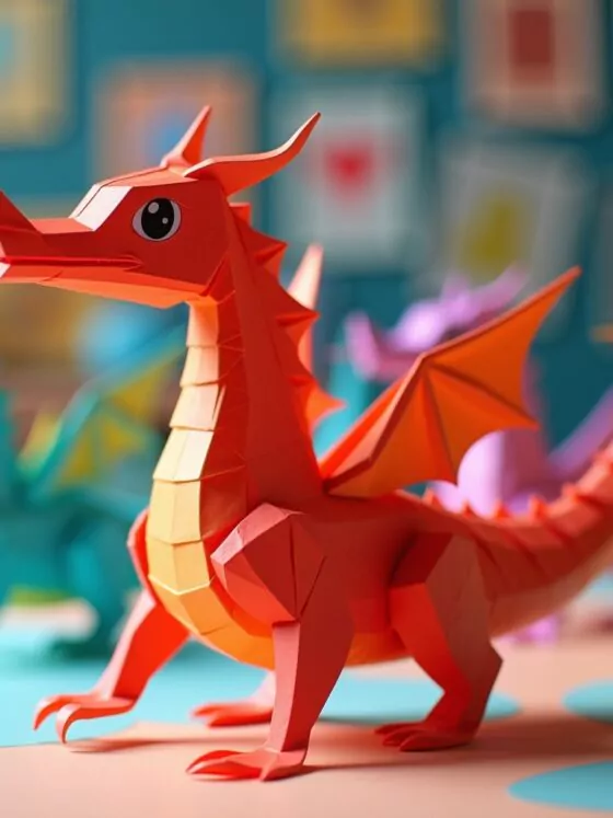 8 Drachen basteln Vorlagen für kreative Bastelzeit