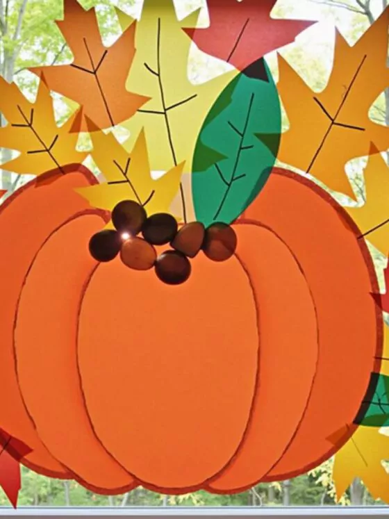 8 Herbst Basteln Kinder Fenster Ideen zum Nachmachen