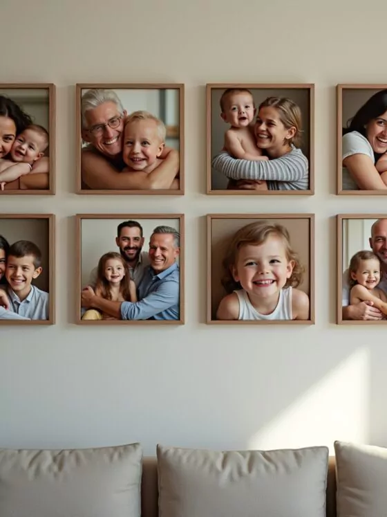 8 Familienfotos, die jede Wand zum Strahlen bringen