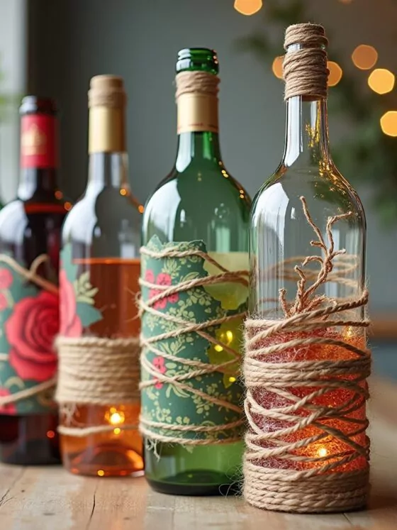 8 Kreative Wege, eine Flasche als Geschenk zu dekorieren