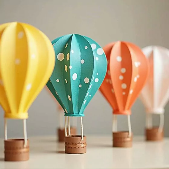 8 Heißluftballon Geschenk Basteln Ideen für Zuhause