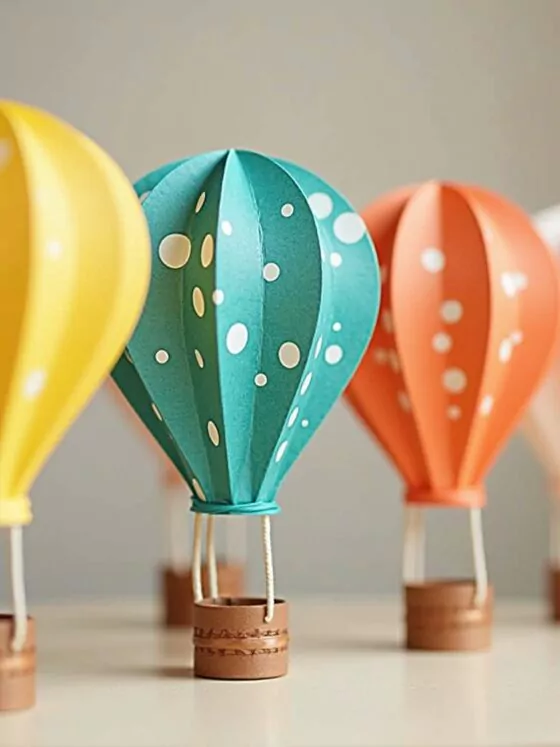 8 Heißluftballon Geschenk Basteln Ideen für Zuhause