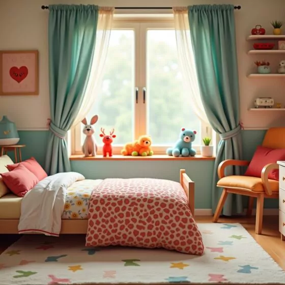 Gestalte ein kreatives Kinderzimmer mit Textilien