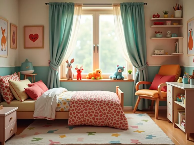 Gestalte ein kreatives Kinderzimmer mit Textilien