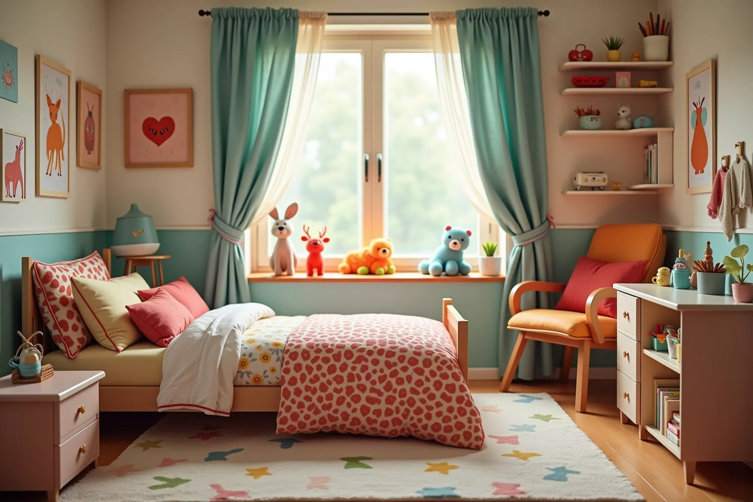 Gestalte ein kreatives Kinderzimmer mit Textilien